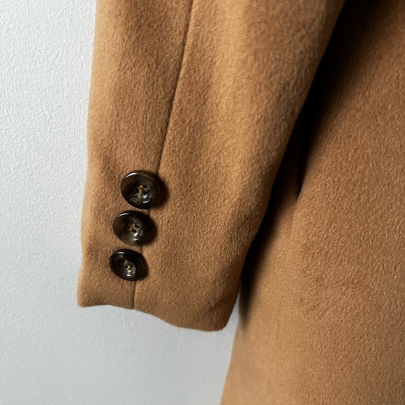 Women’s Double-Breasted Camel Wool Long Coat HP - Picture 6 of 10